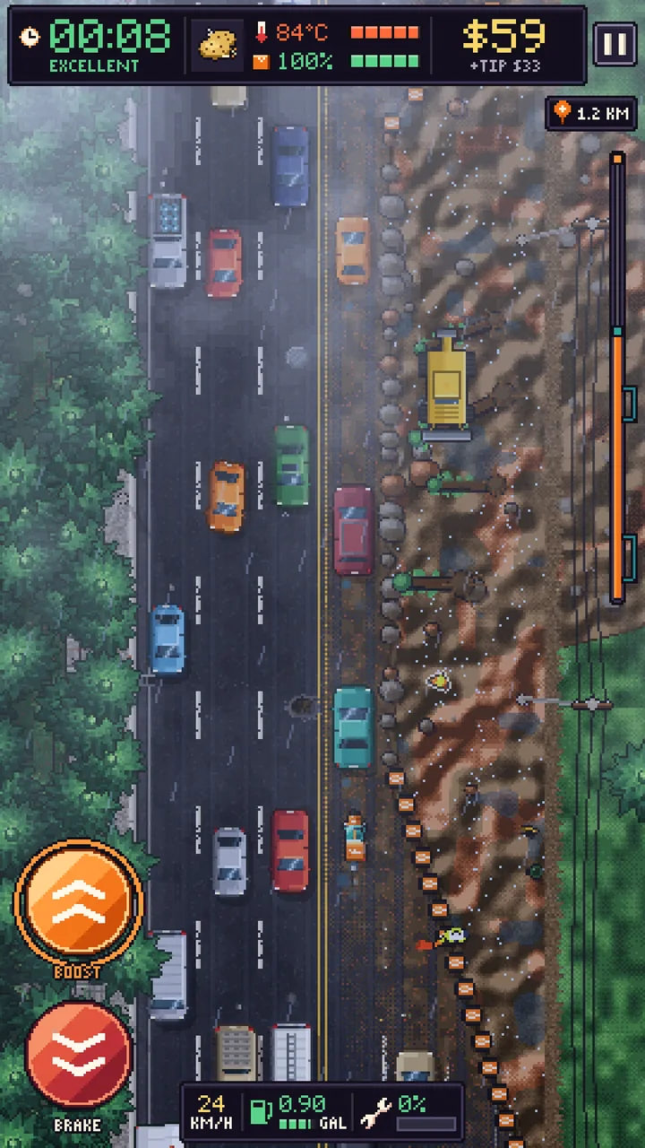 Landslide! Dodge the mud.